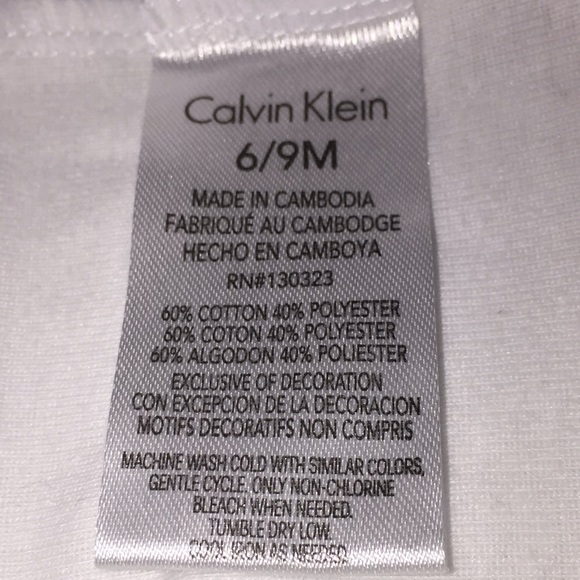Calvin Klein Infant Boys Onesie Bodysuit Size 6-9M - Picture 6 of 9